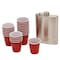 Bary3 2 oz RedWhite Polypropylene Disposable Shot Glass BAR-0190 - alternate 2